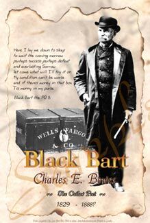 Black Bart Outlaw Poster