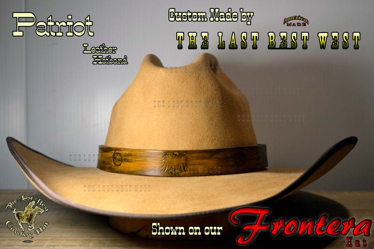 Patriot Leather cowboy hat band