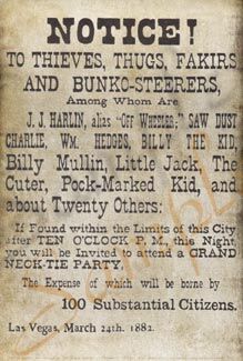 Las Vegas Vigilante Notice Poster