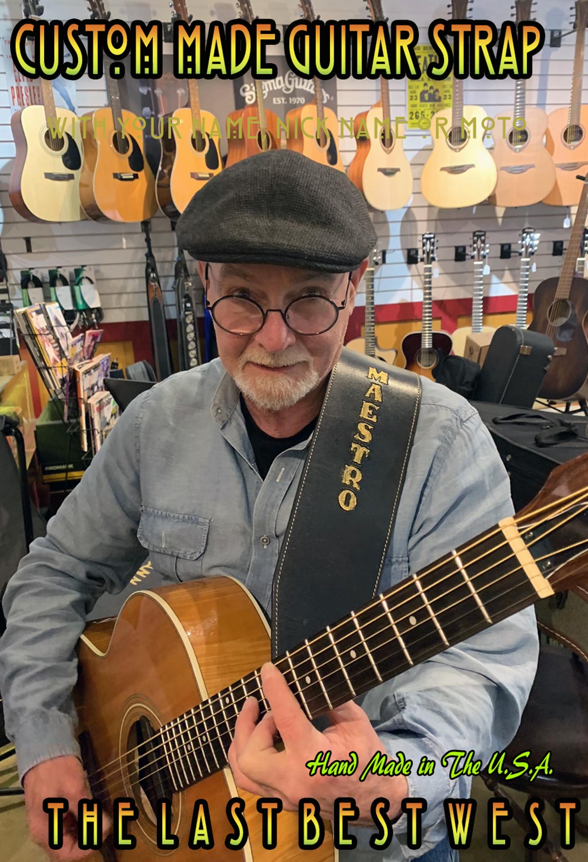 Personalized Leather Guitar Strap