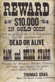 Reward for Sam and Belle Starr Poster