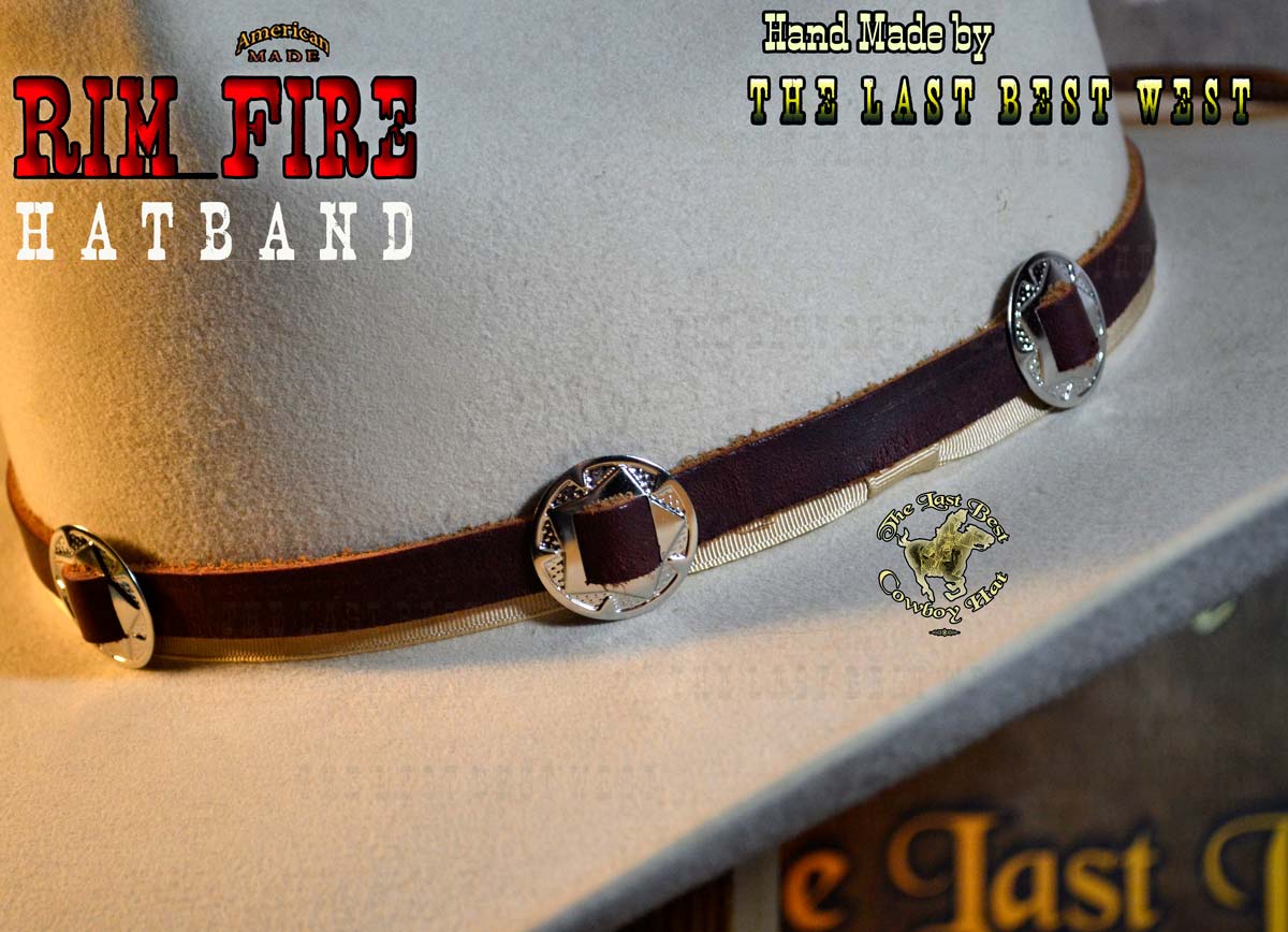 Rim Fire Leather Hat Band - The Last Best West display picture 2
