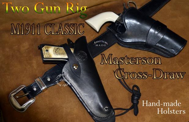Two Handmade Leather Holsters